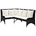 Lusso Casadino -  Divani Angolari Da Giardino 2 Pz In Polyrattan Nero - Foto miniatura 2