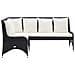 Lusso Casadino -  Divani Angolari Da Giardino 2 Pz In Polyrattan Nero - Foto miniatura 1