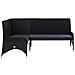 Lusso Casadino -  Divani Angolari Da Giardino 2 Pz In Polyrattan Nero - Foto miniatura 3