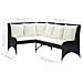 Lusso Casadino -  Divani Angolari Da Giardino 2 Pz In Polyrattan Nero - Foto miniatura 6