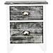 Comodino Grigio E Bianco 38x28x45 Cm In Legno Di Paulownia - Foto miniatura 2