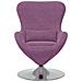 Poltrona Uovo in Velluto Viola - Foto miniatura 4