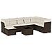 Set Divani da Giardino 9pz con Cuscini Marrone in Polyrattan - Foto miniatura 1