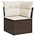 Set Divani da Giardino 9pz con Cuscini Marrone in Polyrattan - Foto miniatura 5