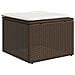 Set Divani da Giardino 9pz con Cuscini Marrone in Polyrattan - Foto miniatura 7