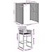 Set Bar da Giardino 3pz senza Cuscini Grigio Polyrattan Acacia - Foto miniatura 8