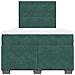 Giroletto a Molle con Materasso Verde Scuro 120x190 cm Velluto - Foto miniatura 4
