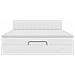 Struttura Letto Pouf con Materasso Bianco 160x200 cm Similpelle - Foto miniatura 7