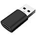 Adattatore Usb 3.0 Maschio A Type-c Femmina Per Trasferimento Dati E Audio Digitale (confezione Da 2) Black - Foto miniatura 2