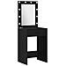 Set di 2 Pezzi di Tavolo da Trucco con LED in Legno Ingienierizzato Nero - Foto miniatura 4