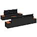 Set Divano da Giardino con cuscino 8 pcs Nero Poly Rattan - Foto miniatura 1