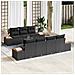Set Divano da Giardino con cuscino 8 pcs Nero Poly Rattan - Foto miniatura 2