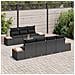 Set Divano da Giardino con cuscino 8 pcs Nero Poly Rattan - Foto miniatura 3