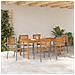 Set da Pranzo per Giardino 7 pcs Grigio Poly Rattan - Foto miniatura 4
