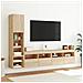 Mobili TV a Muro con LED 4pz Rovere Sonoma Legno Multistrato - Foto miniatura 4