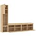 Mobili TV a Muro con LED 4pz Rovere Sonoma Legno Multistrato - Foto miniatura 6