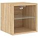Mobili TV a Muro con LED 4pz Rovere Sonoma Legno Multistrato - Foto miniatura 9