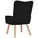 Sedia rilassante Nero 63 x 67 x 94 cm Tessuto - Foto miniatura 6