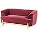 Divano 2 Posti Alnor Ciniglia Bordeaux - Foto miniatura 3