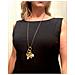 Collana Long Drift, In Ottone Placcato Oro, Con Anello E Altri Ciondoli - Foto miniatura 3