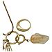 Collana Long Drift, In Ottone Placcato Oro, Con Anello E Altri Ciondoli - Foto miniatura 4