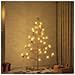 Albero di Natale in legno Marrone 150 cm Legno di pino massello - Foto miniatura 2