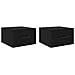 Armadio da Notte con cassetto 2 pcs Rovere nero 35 x 35 x 20 cm - Foto miniatura 1