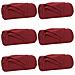 Coperte da Pile 6 pcs Rosso Bordeaux 270 x 240 cm Panno - Foto miniatura 1