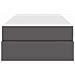 Letto con contenitore e materasso 2 pcs Grigio Pelle - Foto miniatura 7
