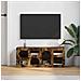 Mobile TV Rovere fumé 100 x 35 x 40 cm Legno multistrato - Foto miniatura 4