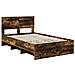 Struttura del letto Rovere fumé 120 x 123 cm Legno multistrato - Foto miniatura 4