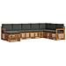 Set divani 8 pcs Naturale e Antracite Legno di Acacia Massello - Foto miniatura 1