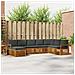 Set divani 8 pcs Naturale e Antracite Legno di Acacia Massello - Foto miniatura 2