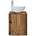 Mobiletto con Lavabo a Parete Legno antico 49,5 x 35 x 63 cm - Foto miniatura 3