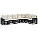 Set Divano da Giardino 7 pcs Nero e Bianco Crema polyrattan - Foto miniatura 1