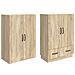 Set di armadi 2 pcs Rovere Sonoma Legno ingegnerizzato - Foto miniatura 3