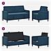 Set di Divani con Storage 2 pz Blu Poliestere - Foto miniatura 9