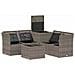 Set di divani 6 pz Grigio e Blu Navy Rattan sintetico e Acciaio - Foto miniatura 9