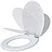 Sedile WC MDF Coperchio Chiusura Ammortizzata Semplice Bianco - Foto miniatura 1