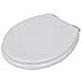 Sedile WC MDF Coperchio Chiusura Ammortizzata Semplice Bianco - Foto miniatura 2