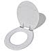 Sedile WC MDF Coperchio Chiusura Ammortizzata Semplice Bianco - Foto miniatura 3