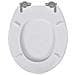 Sedile WC MDF Coperchio Chiusura Ammortizzata Semplice Bianco - Foto miniatura 11