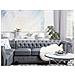 Divano Angolare Vintage In Tessuto Grigio Versione Destra Chesterfield - Foto miniatura 8