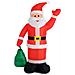 Gonfiabile Babbo Natale Con Sacco Alto 180 Cm Illuminazione Led Per Esterno - Foto miniatura 1