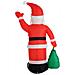 Gonfiabile Babbo Natale Con Sacco Alto 180 Cm Illuminazione Led Per Esterno - Foto miniatura 2