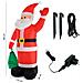 Gonfiabile Babbo Natale Con Sacco Alto 180 Cm Illuminazione Led Per Esterno - Foto miniatura 3
