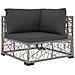 Set Divani Da Giardino 5 Pz Con Cuscini In Polyrattan Grigio - Foto miniatura 5