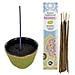 Porta Incenso In Ghisa Zen Verde E Oro + Incenso Indiano Con Patchouli - Foto miniatura 1