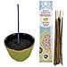 Porta Incenso In Ghisa Zen Verde E Oro + Incenso Indiano Con Patchouli - Foto miniatura 2