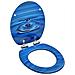 Tavoletta Wc Coperchio Chiusura Morbida Mdf Blu Goccia D'acqua - Foto miniatura 1
